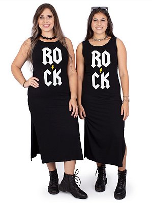 Tal Mãe Tal Filhos Vestido Tubinho Rock Vert Preto