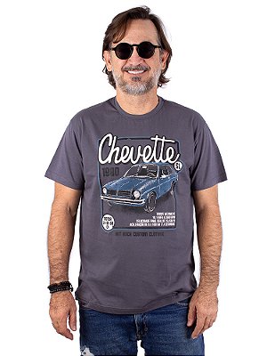 Camiseta Chevette SL 1980 - Cinza Chumbo.