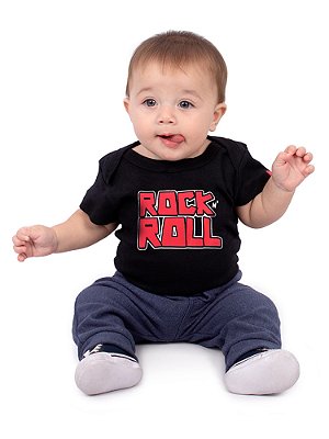 Body Bebê Rock N Roll Baby - Preto