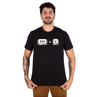 Camiseta Cópia CTRL C - Preta.