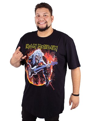 Camiseta Plus Size Iron Maiden A Real Live Dead One Preta Oficial