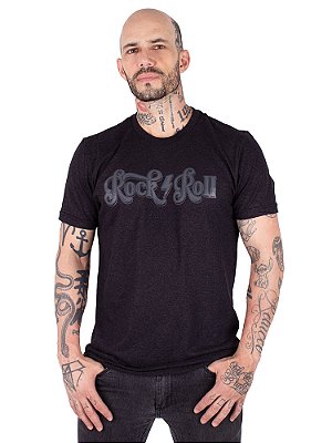 Camiseta Rock And Roll - Preta Jaguar.