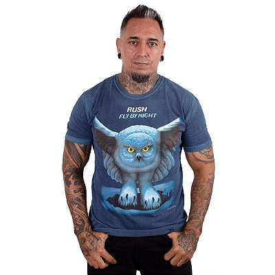 Camiseta Rush Fly By Night Premium Marinho Estonada Oficial