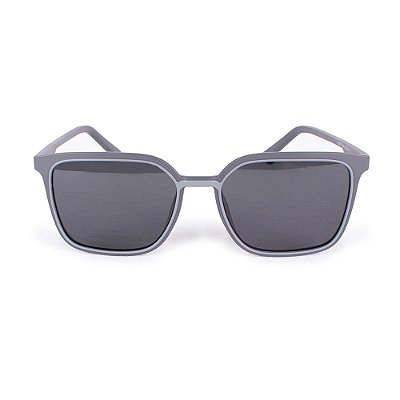Óculos de Sol Art Rock Retangular - Cinza