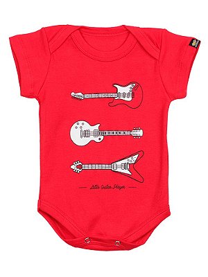 Body Bebê Futuro Guitarrista Vermelho