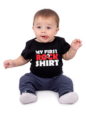 Body Bebê Rock Shirt Preto