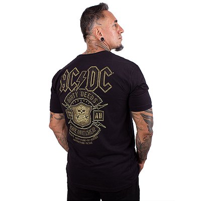 Camiseta PC AC/DC Dirty Deeds Preta - Oficial