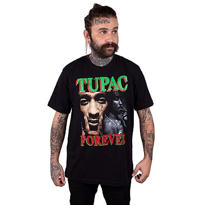 Camiseta Tupac Forever Preta - Oficial