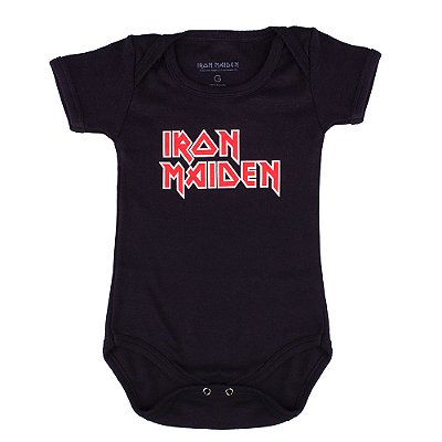 Body Bebê Iron Maiden Preto Oficial