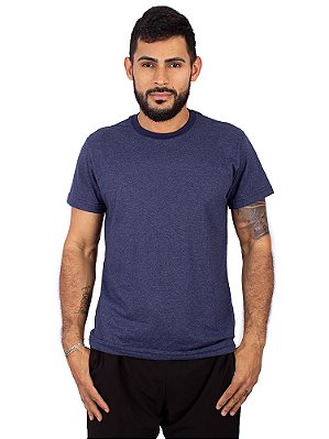 Camiseta Plus Size Básica Premium Azul Denim.