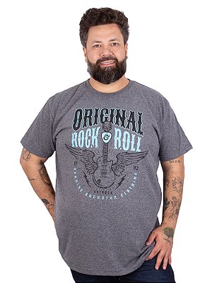 Camiseta Plus Size Genuine Rock Grafite.