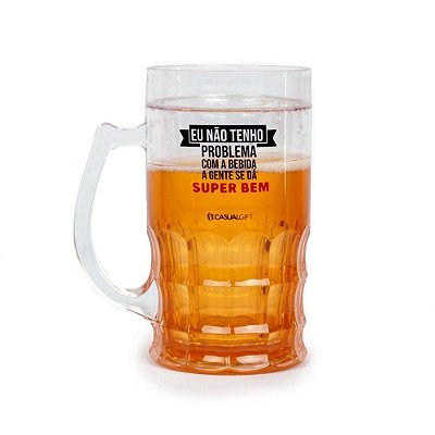 Caneca Chopp Congelável Não tenho Problema 400ml