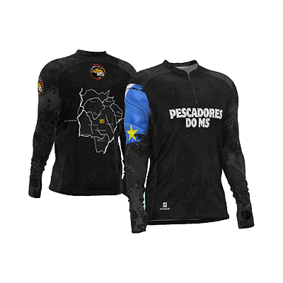 Camiseta Masculina Pescadores do MS - MS Preta