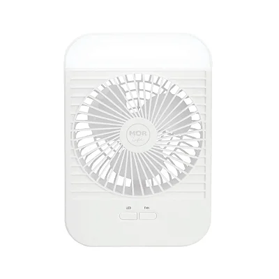 Mini Ventilador Portátil Recarregável Mor com Luminária