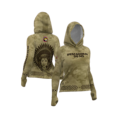 Camiseta Feminina pescadores do ms – índia c/ capuz