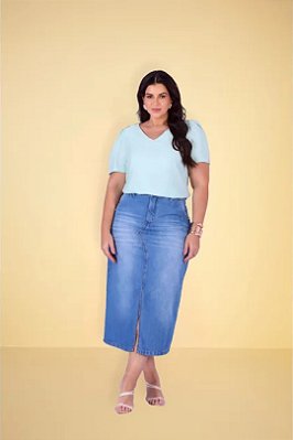 Blusa Plus Size Verde Com Detalhe De Botões E Manga Curta Hadaza - 20509