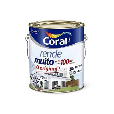 Tinta Acrílica Coral Rende Muito Fosco 3,6L