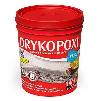 Adesivo estrutural a base de resina epóxi de média fluidez, bi componente 1Kg Drykopoxi