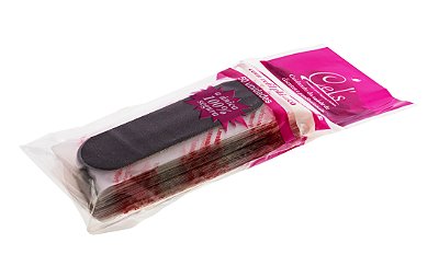 Lixa dos pés com refil plástico com 50 unid + suporte para lixas cor Rosa