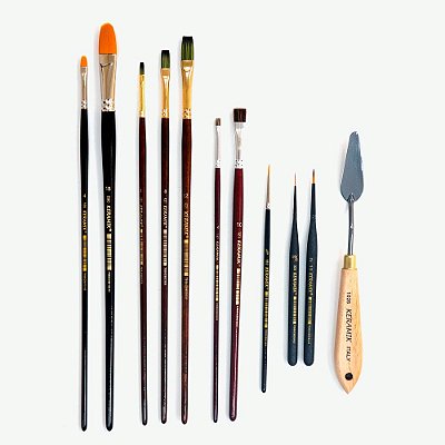 Kit de Pincéis para Pintura em Tela Keramik