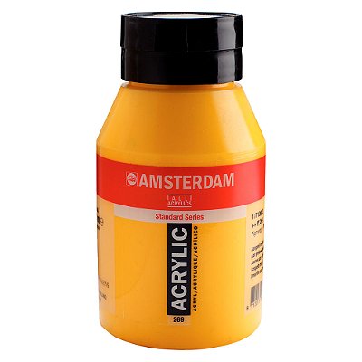 Tinta Acrílica Amsterdam 1 Litro 269 Amarelo Médio Azo