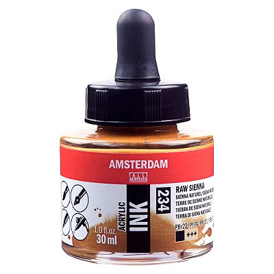 Tinta Acrílica Líquida Amsterdam Ink Raw Sienna 234 30ml