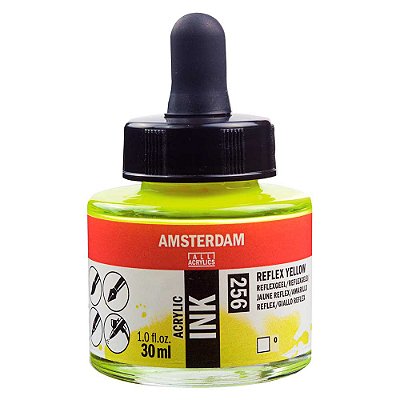 Tinta Acrílica Líquida Amsterdam Ink Reflex Yellow 256 30ml