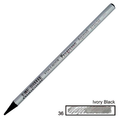 Lápis de Cor Aquarelável Integral Progresso Ivory Black 36