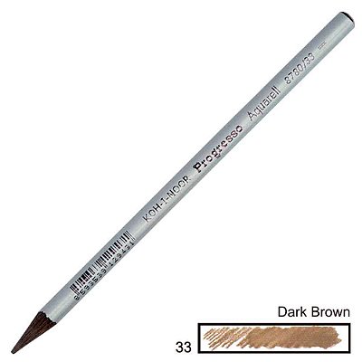 Lápis de Cor Aquarelável Integral Progresso Dark Brown 33