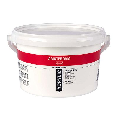 Tinta Acrílica Amsterdam 2500ml Titanium White 105
