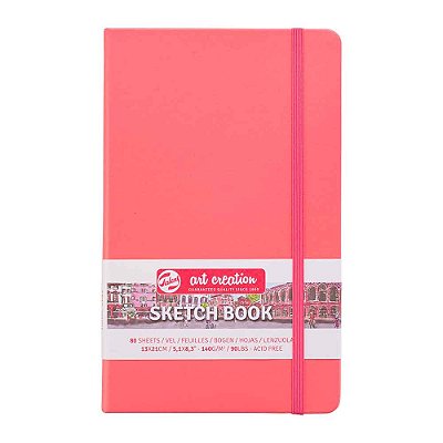 Caderno Sketchbook 13x21cm 140g 80 folhas Royal Talens Corel Red