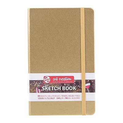 Caderno Sketchbook 13x21cm 140g 80 folhas Royal Talens White Gold