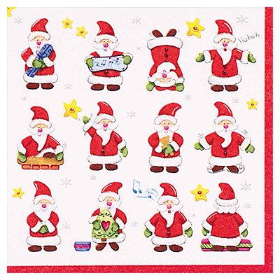 Guardanapo Decoupage Santa Claus Divertido 33x33cm com 20 unidades