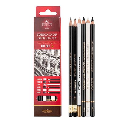 Kit de Lápis de Desenho Artístico Especial Koh-I-Noor 6 Unidades