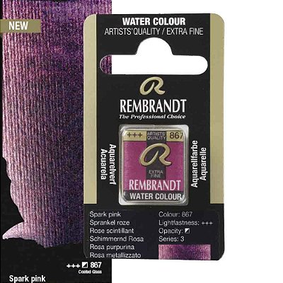 Aquarela em Pastilha Spark Pink 867 Rembrandt