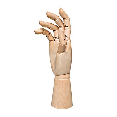 Mão Madeira Articulada Direita 18cm