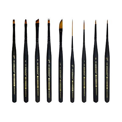 Kit de Pincéis Keramik Mini Brush 9 unidades