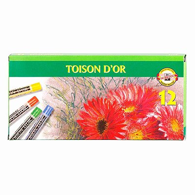 Giz Pastel Seco Toison D'Or 12 cores