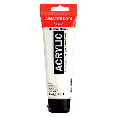 Tinta Acrílica Amsterdam 120ml 104 Branco de Zinco