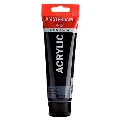 Tinta Acrílica Amsterdam 120ml 735 Negro Oxido