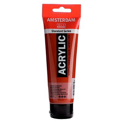 Tinta Acrílica Amsterdam 120ml 411 Sienna Queimada