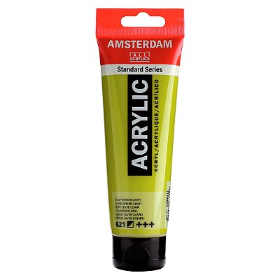 Tinta Acrílica Amsterdam 120ml 621 Verde Oliva Claro