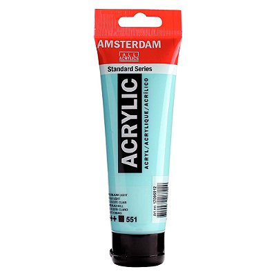 Tinta Acrílica Amsterdam 120ml 551 Azul Anil Claro