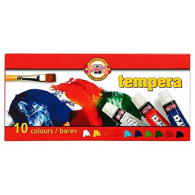 Guache Tempera Koh-I-Noor 10ml 10 Cores