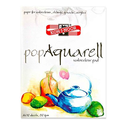 Bloco de Papel Aquarela A4 250g 10 Folhas Koh-I-Noor