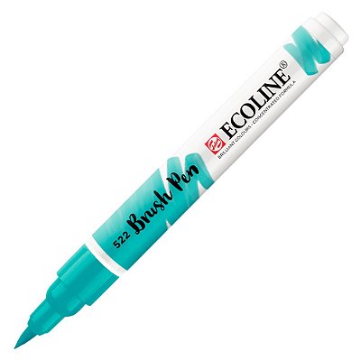 Caneta Ecoline Brush Pen Azul Turquesa 522