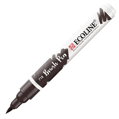 Caneta Ecoline Brush Pen Cinza Escuro 718