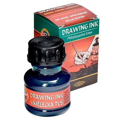 Tinta Drawing Ink para Caligrafia Verde 20g