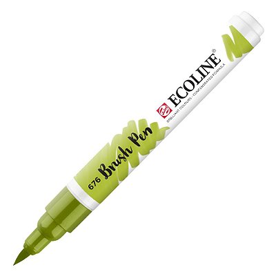 Caneta Ecoline Brush Pen Grass Green 676