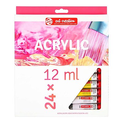 Estojo Tinta Acrílica 12ml Art Creation 24 Cores